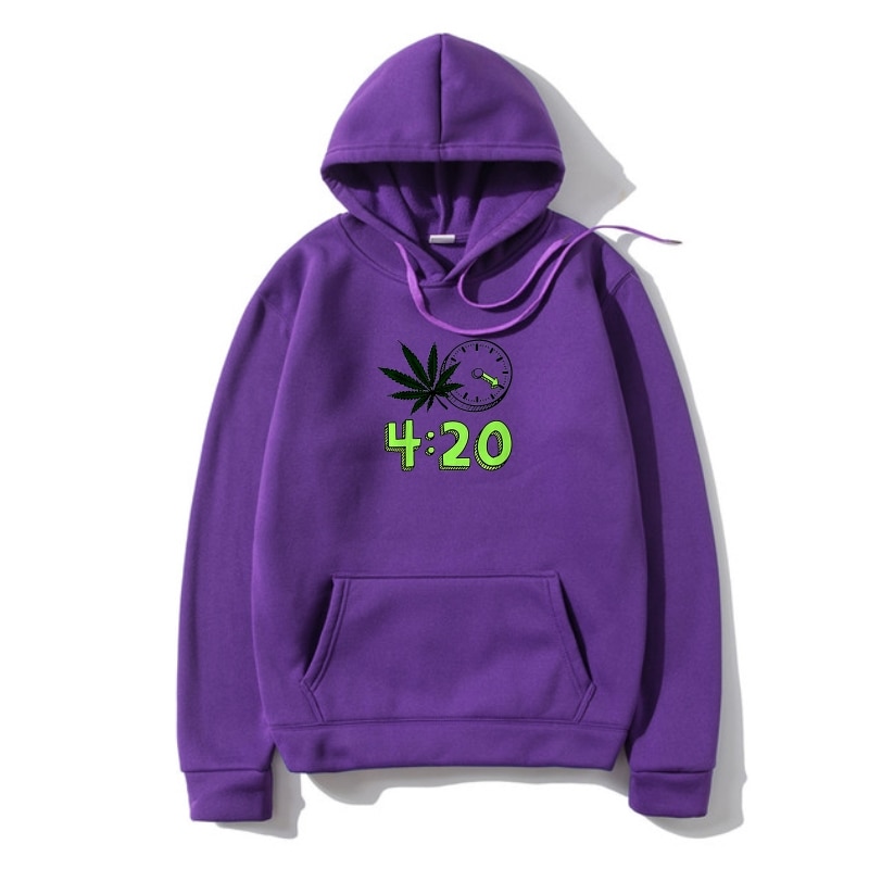 2022 new Men Prin Weed 4 20 it s Time funny Outerwear Warm Warm Summer - Weed Hoodie