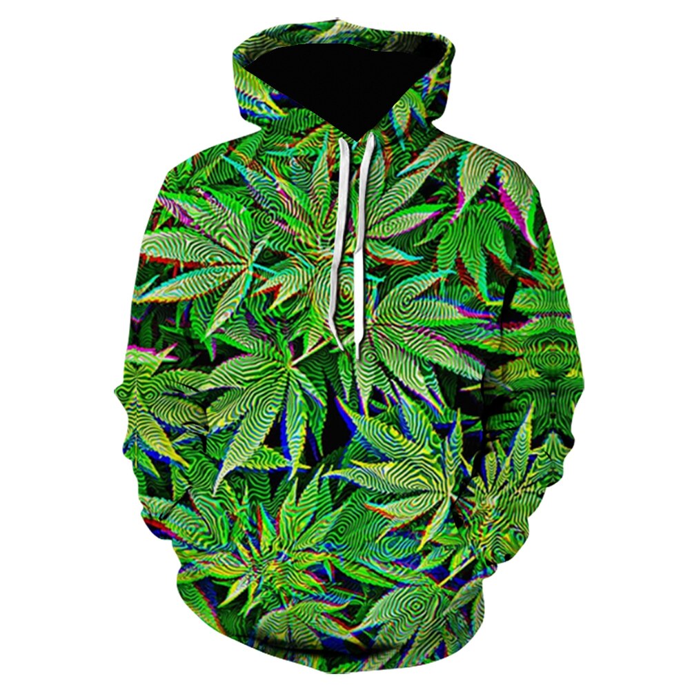 3D Printed Weed Pullover Leaf Men Women Sweatshirts Casual Comfort Long sleeved Hoodie Unisex Outwear Streetwear 5 - Weed Hoodie