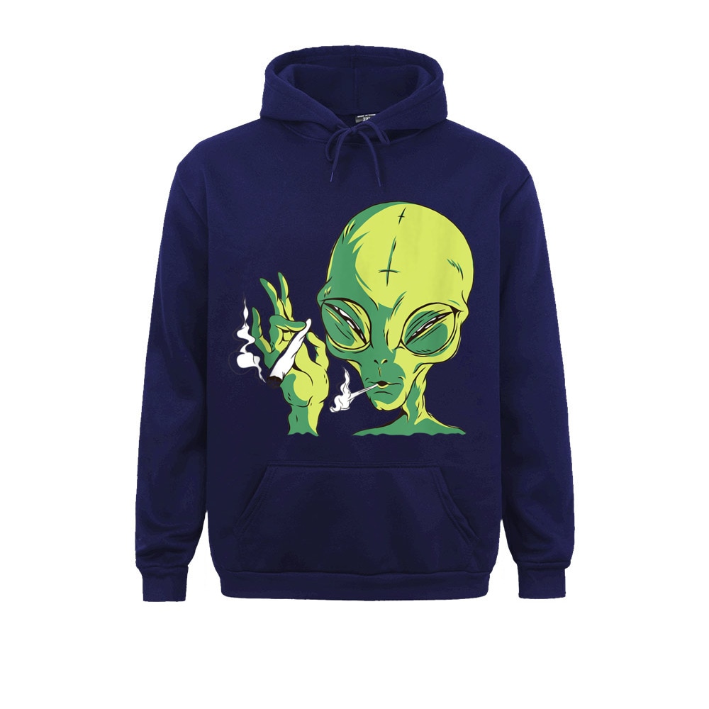 Alien Smoking Weed Cannabis Marijuana Funny Mens Long Sleeve Hoodies 3D Printed Spring Autumn Sweatshirts Classic 2 - Weed Hoodie