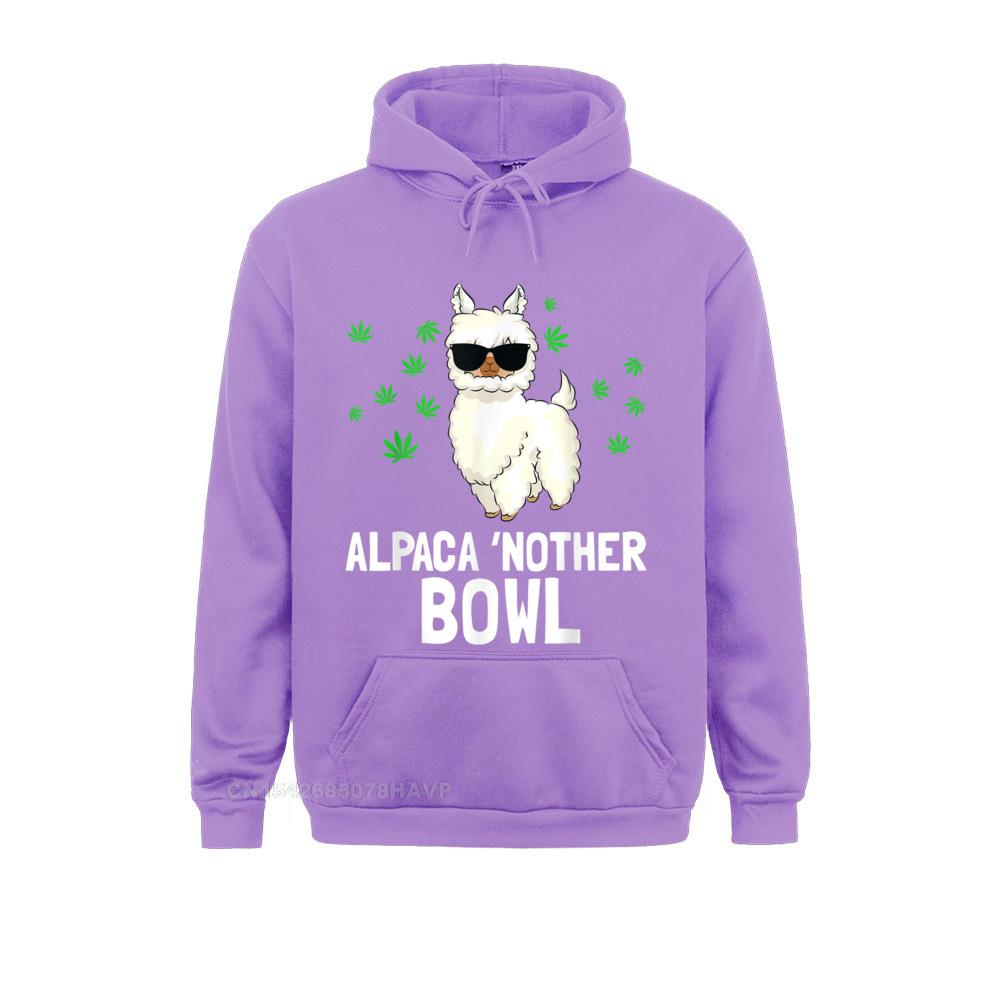 Alpaca Nother Bowl Funny Weed Smoker Punk Hoodie Sweatshirts Discount Anime Sweater Casual Student Hoodies Hoods 1 - Weed Hoodie