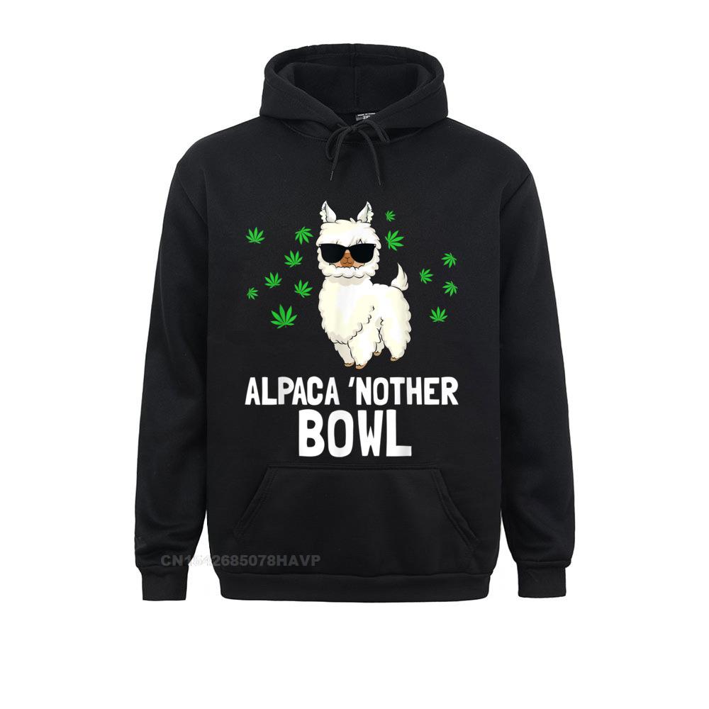 Alpaca Nother Bowl Funny Weed Smoker Punk Hoodie Sweatshirts Discount Anime Sweater Casual Student Hoodies Hoods - Weed Hoodie
