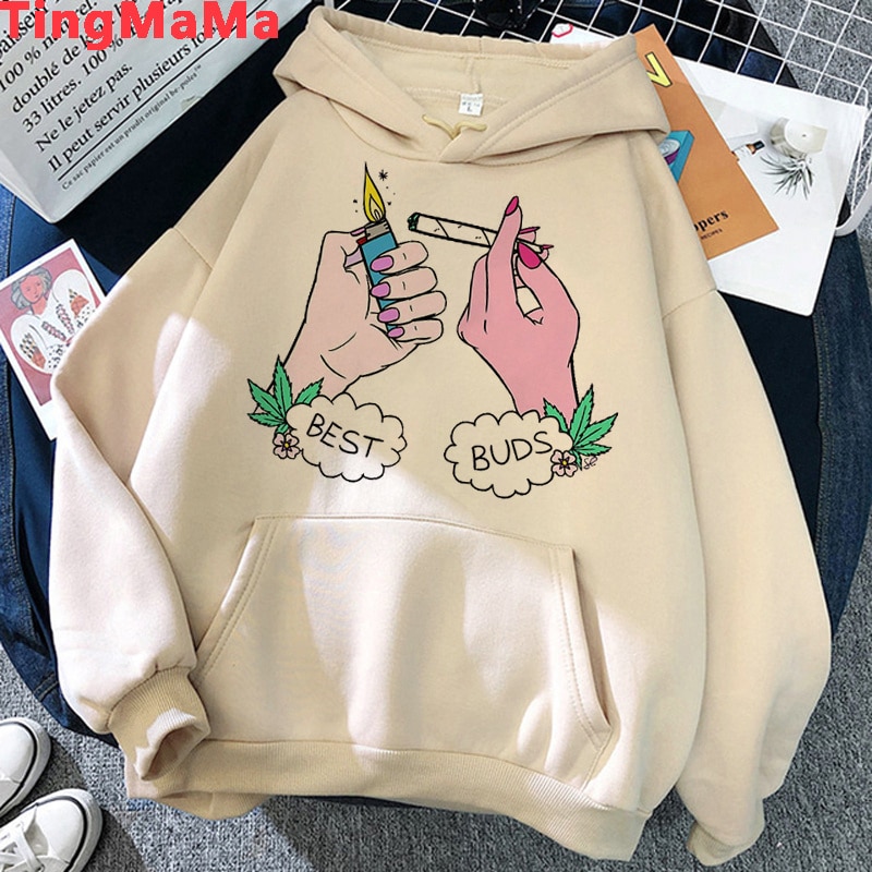 Bong Weed hoodies men Korea harajuku Ulzzang graphic male pullover Oversized plus size 2 - Weed Hoodie