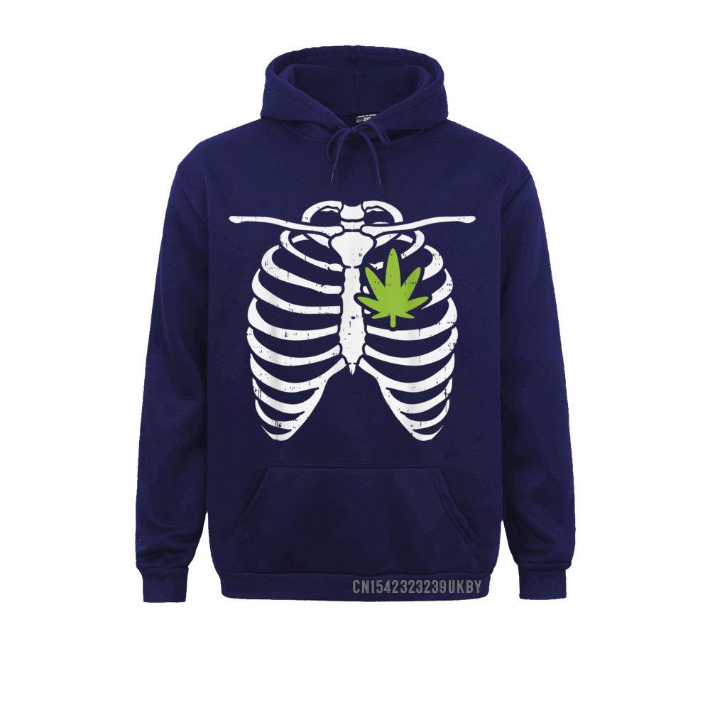 Comics Weed Heart Skeleton Ribs X Ray Halloween Costume Pothead 420 Hoody Sweatshirts For Men Plain 2 - Weed Hoodie