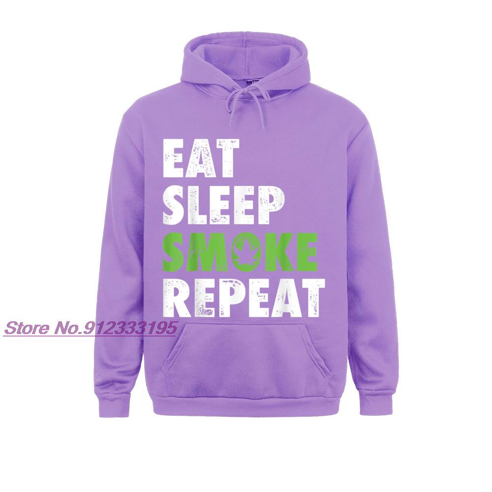 Eat Sleep Smoke Repeat Weed Marijuana Leaf Cannabis Men Sweatshirts Funny Hoodies 2021 Hot Sale Clothes 1 - Weed Hoodie
