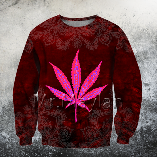 Hemp Weeds Royal Hippie Mandala Trippy Abstract Psychedelic 3D Hoodies Sweatshirt Winter Autumn Long sleeve streetwear - Weed Hoodie