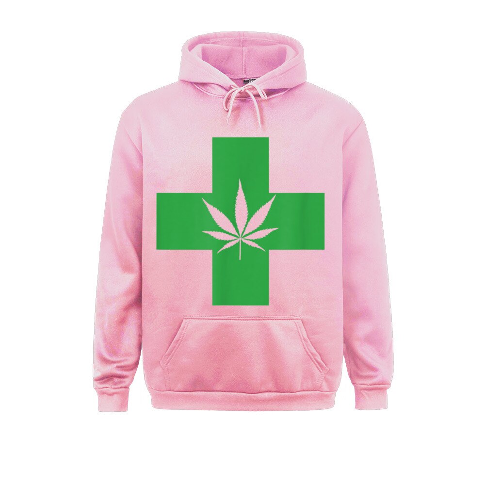 Latest Mens Sweatshirts Green Medical Marijuana Cross Symbol Cannabis Weed Medicine Hoodies Winter Fall Sportswear Long 4 - Weed Hoodie
