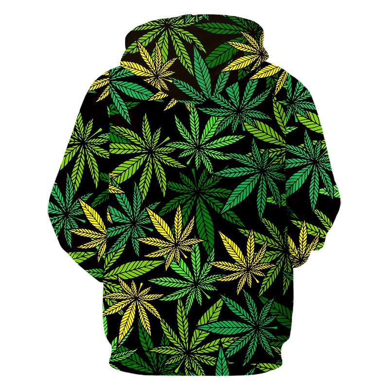 OGKB Green Leaves 3d Printed Man Hoodie Harajuku Weeds Hoodies Casual Fashion Sweatshirt Smoke Leaf Pullover 1 - Weed Hoodie