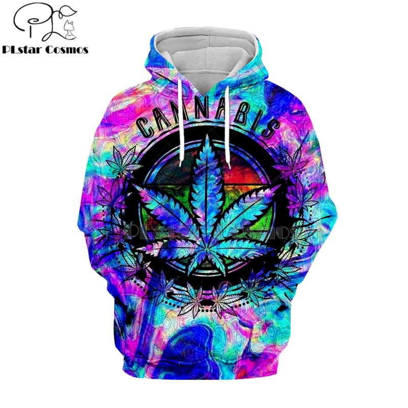 PLstar Cosmos Hippie Mandala Trippy Abstract Psychedelic weed 3d hoodies Sweatshirt Winter autumn Long streetwear 17 - Weed Hoodie
