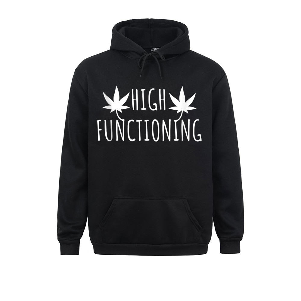 Printed High Functioning Funny Weed Marijuana Leaf Cannabis Sweatshirts For Adult Cheap Winter Men Hoodie Long - Weed Hoodie