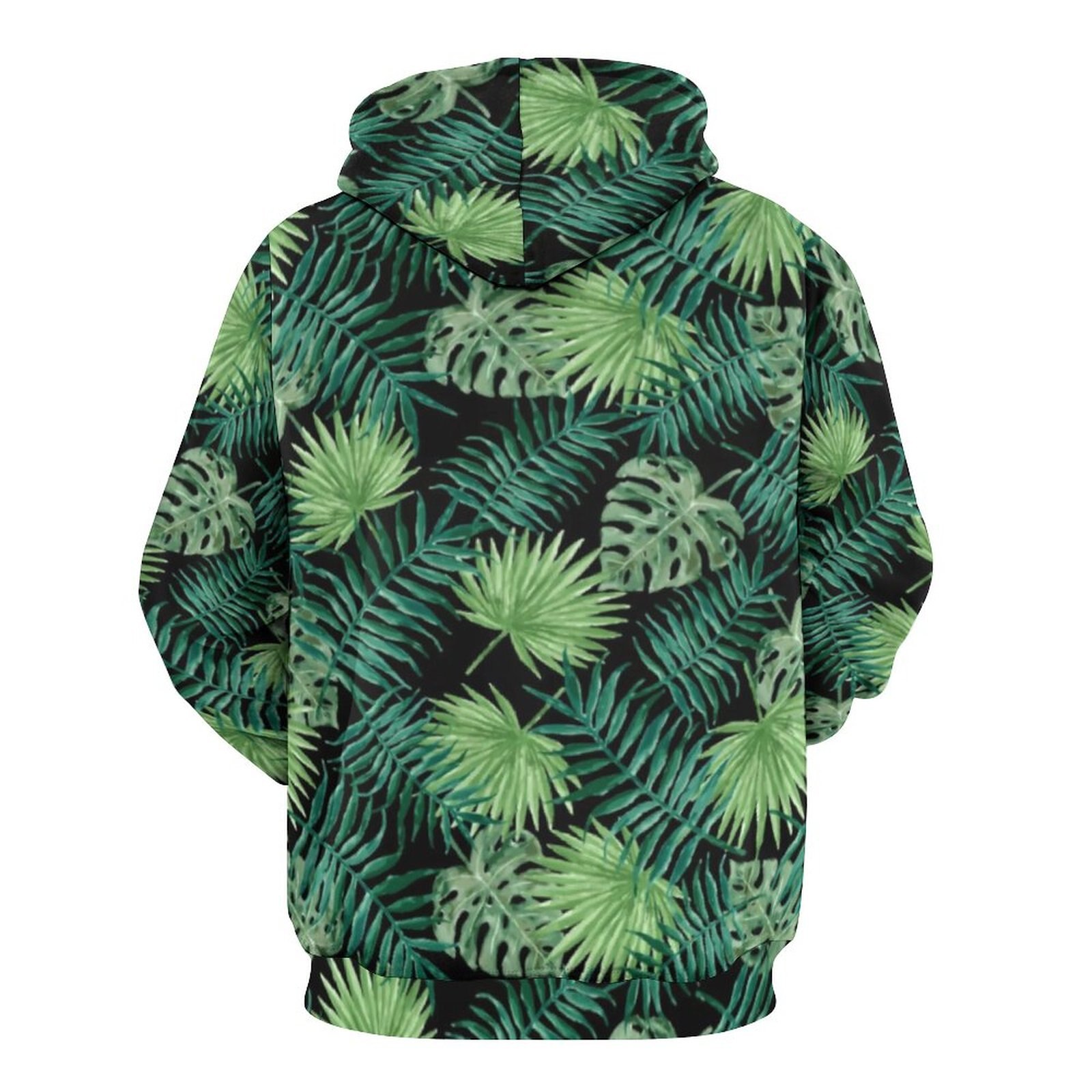 Tropical Palm Leaf Casual Hoodies Green Weed Print Pretty Custom Loose Hoodie Long Sleeve Streetwear Oversize 2 - Weed Hoodie